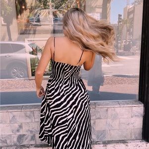 H&M Zebra print dress size small